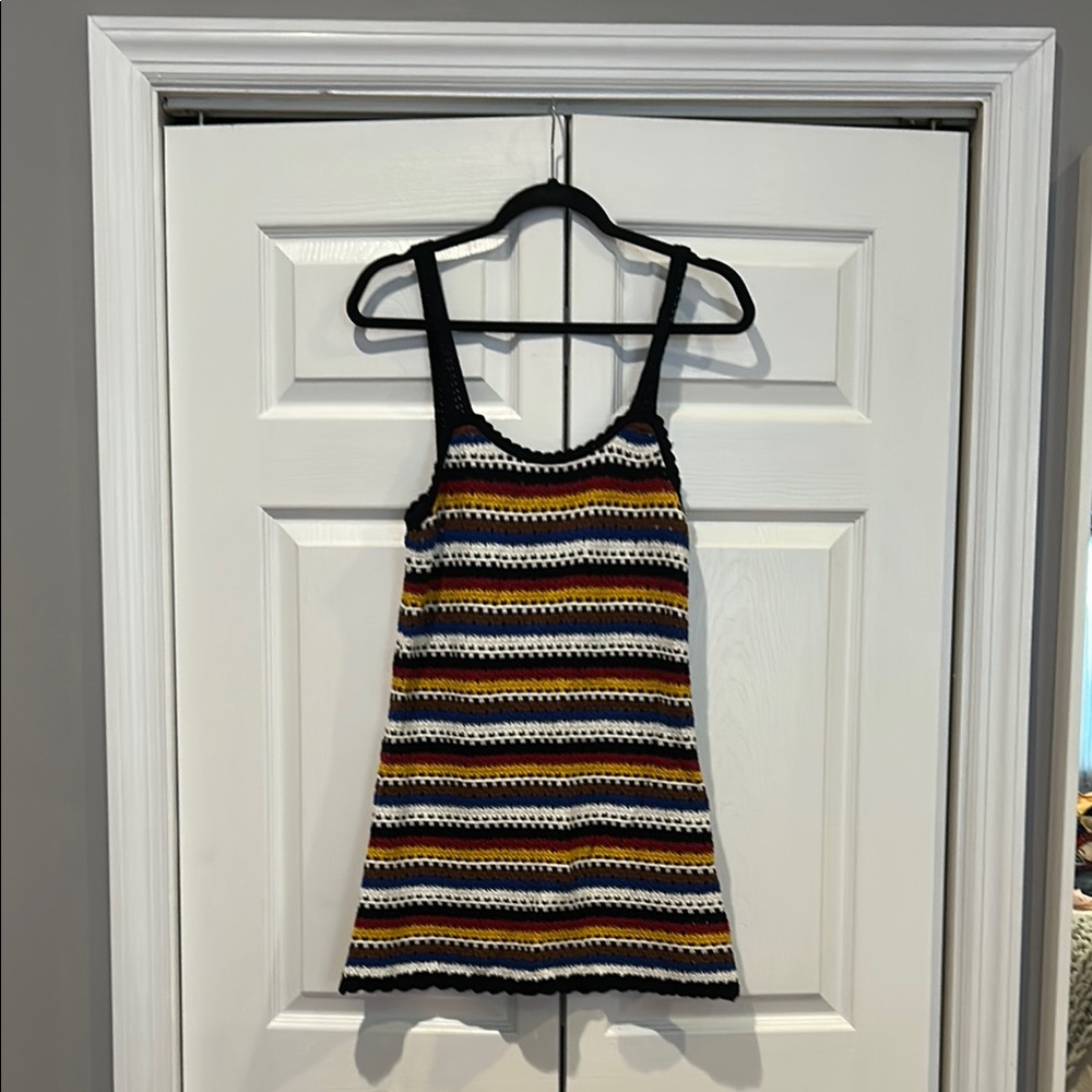 Zara Multicolor Striped Swim Coverup